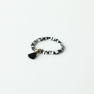 Isabel Marant Black Fiji Beaded Tassel Bracelet